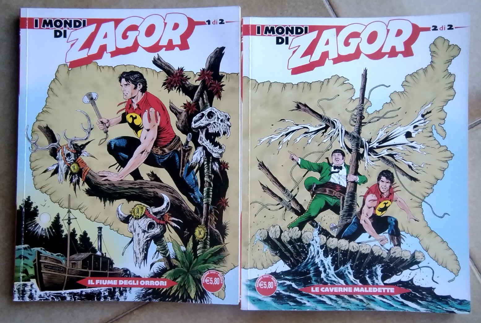 Lotto 2 fumetti I mondi di Zagor n. 1 e 2 -SBE -2025 -Miniserie Completa