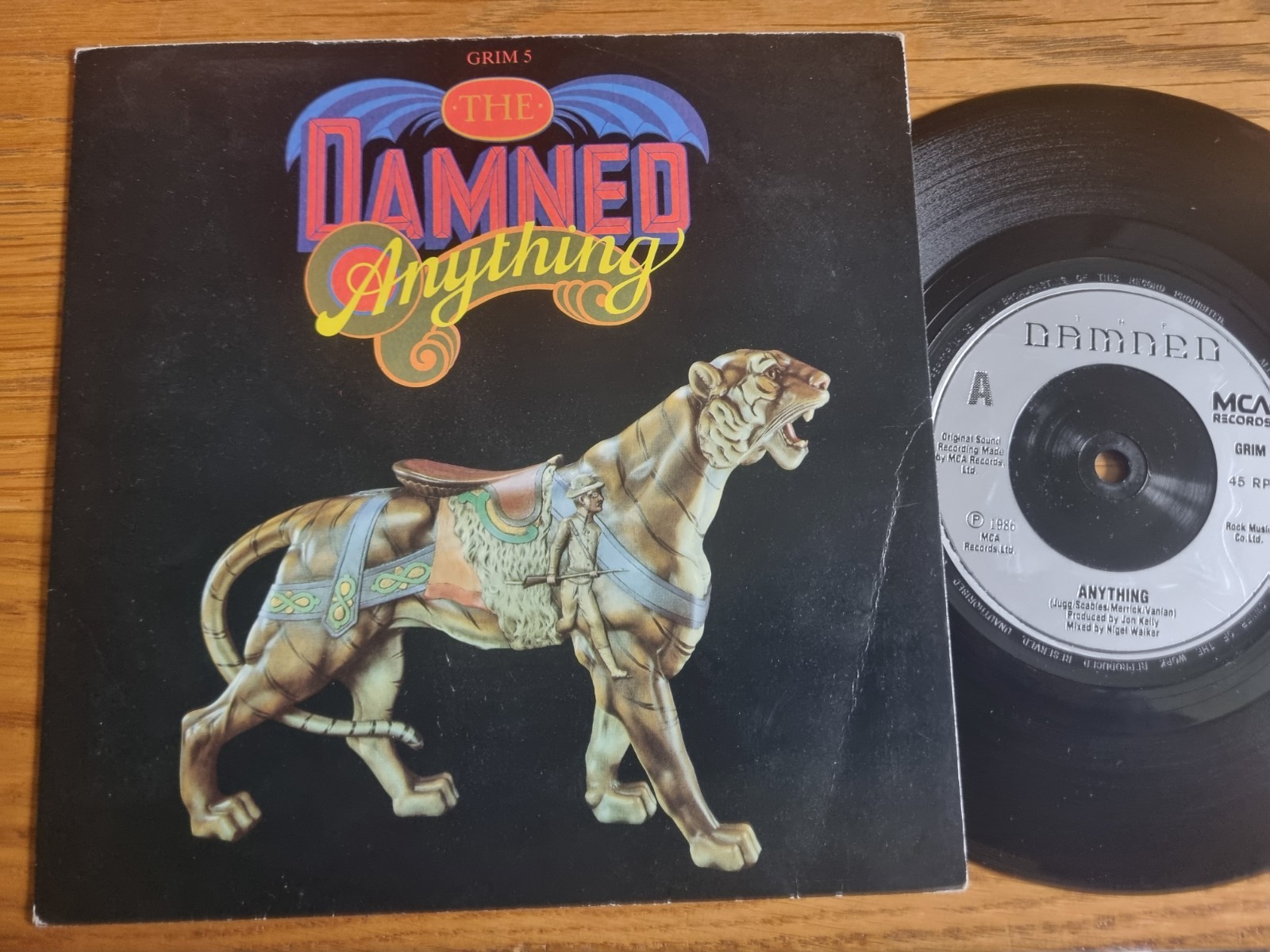 The Damned – Anything 1986 7” MCA Records GRIM 5 Punk New Wave