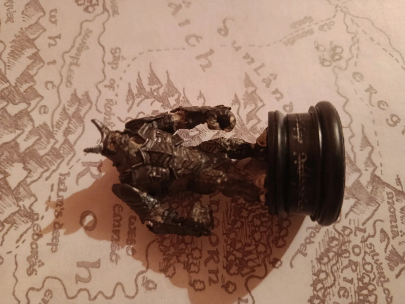 Pièce échecs eaglemoss seigneur des anneaux Troll de combat, pion noir