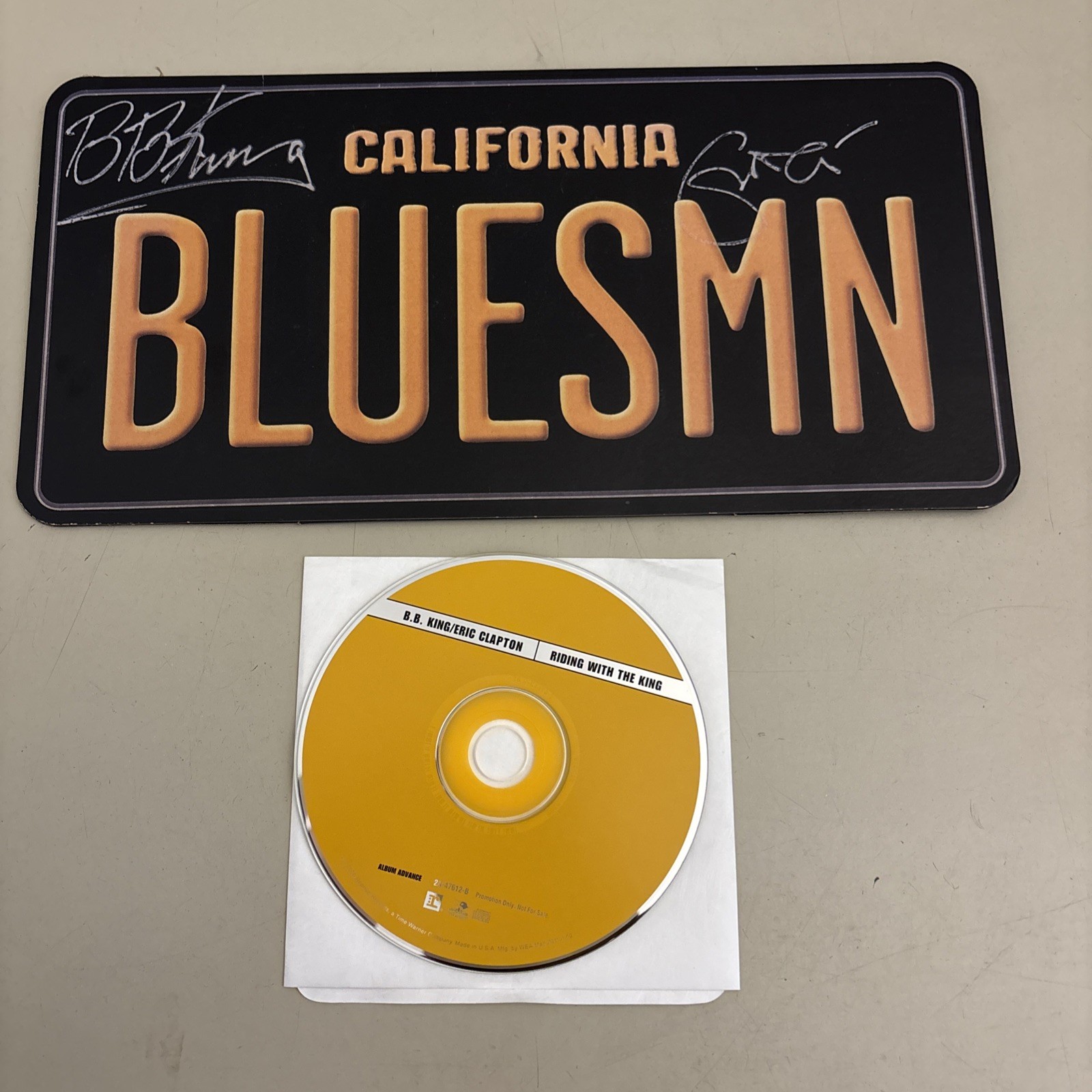 BB King Eric Clapton Riding With The King Promo CD Signed License Plate Box Set