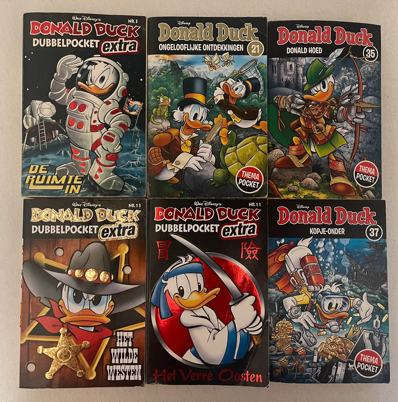 Donald Duck Dubbelpockets – 6 stuks | Zo goed als nieuw