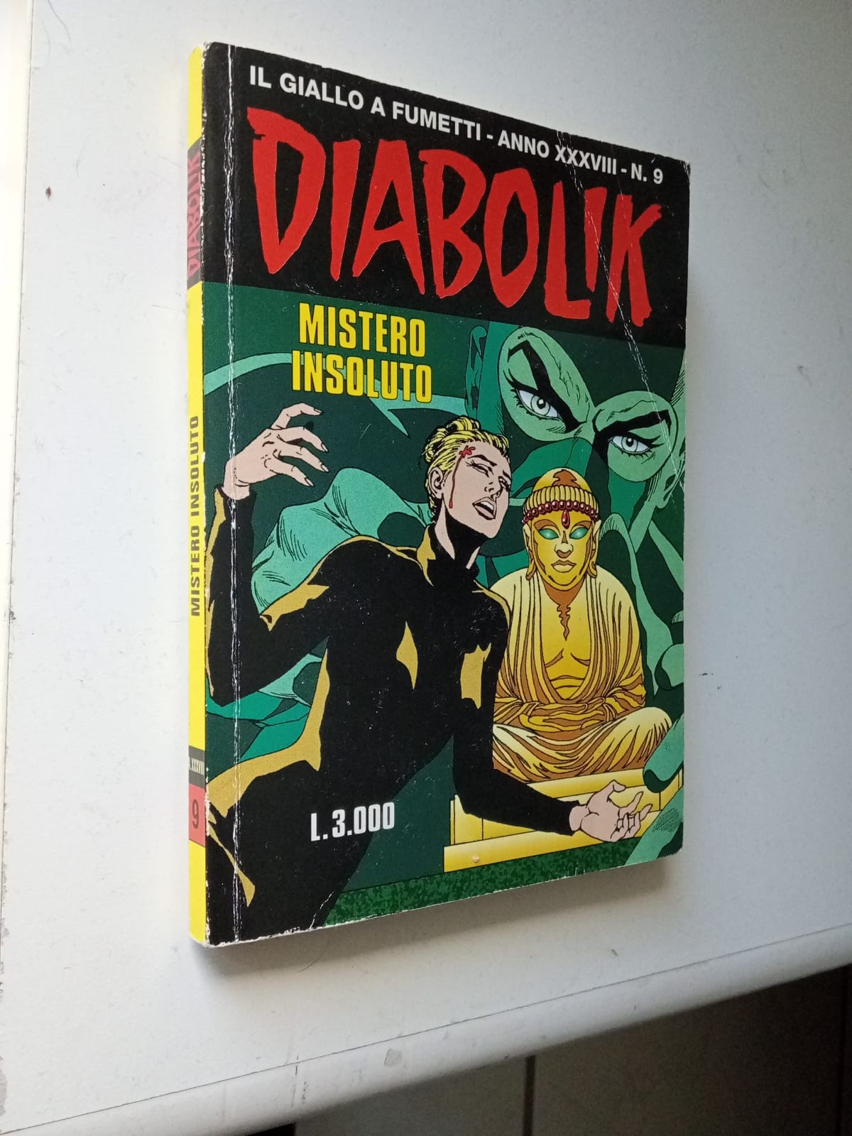 Diabolik n.9 Anno XXXVIII  "Mistero insoluto" Buone condizioni, Astorina 1994