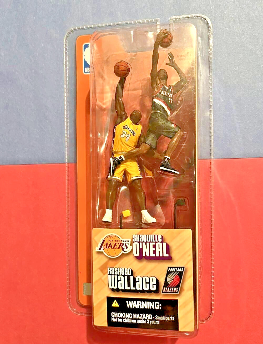 2003 SHAQUILLE O'NEAL Lakers RASHEED  WALLACE Blazers  Starting Lineup McFarlane