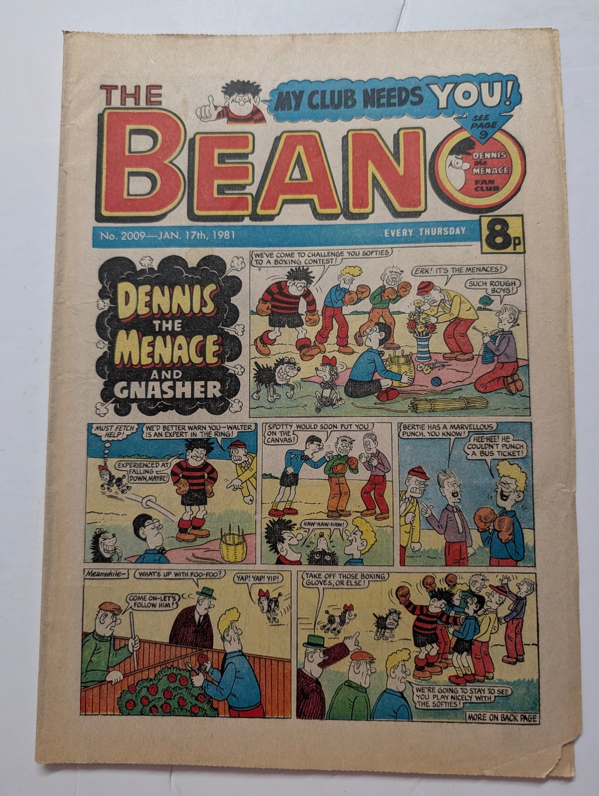 Beano Comic No 2009, January 17th 1981.