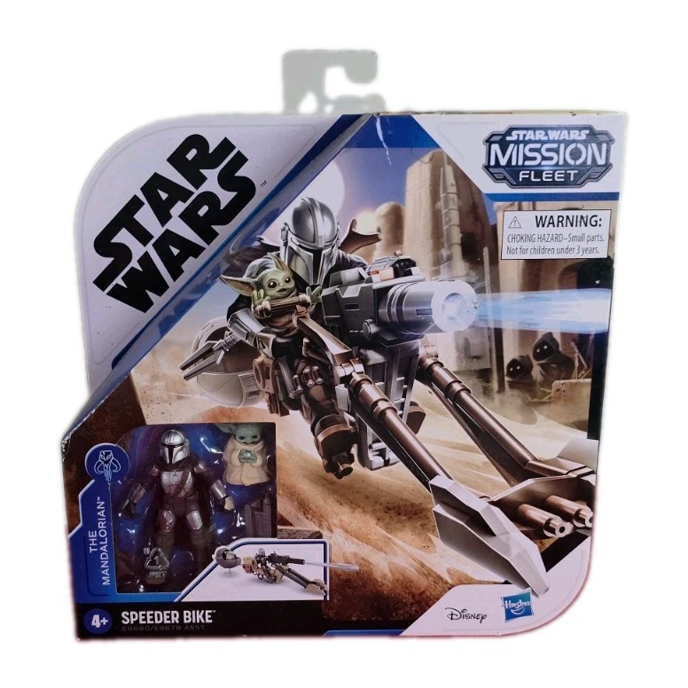 Star Wars Mission Fleet The Mandalorian Speeder Bike Vehicle Figures Hasbro I8