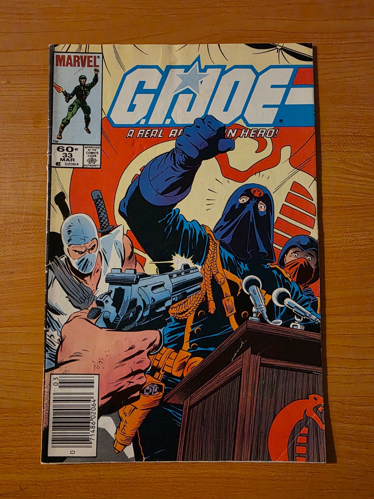 G.I. Joe Un Vero Eroe Americano #33 Variante Edicola ~ FINE FN ~ 1985 Marvel