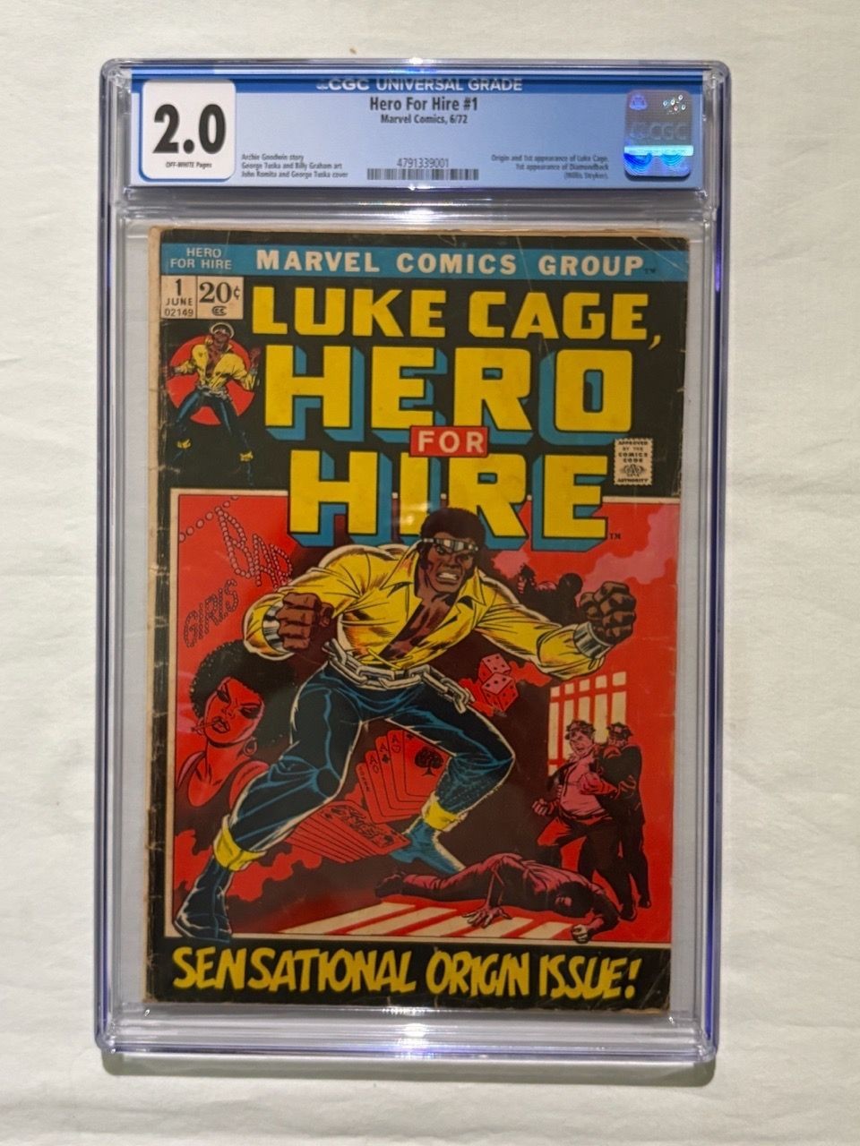 Luke Cage, Hero for Hire #1 Marvel (1972) CGC 2.0 chiave di bronzo maggiore.