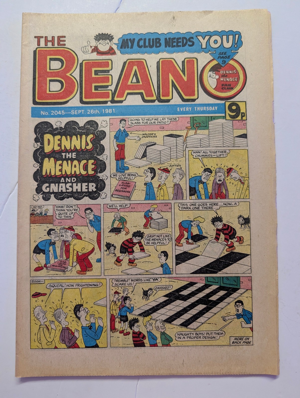 Beano Comic No 2045, September 26th 1981.