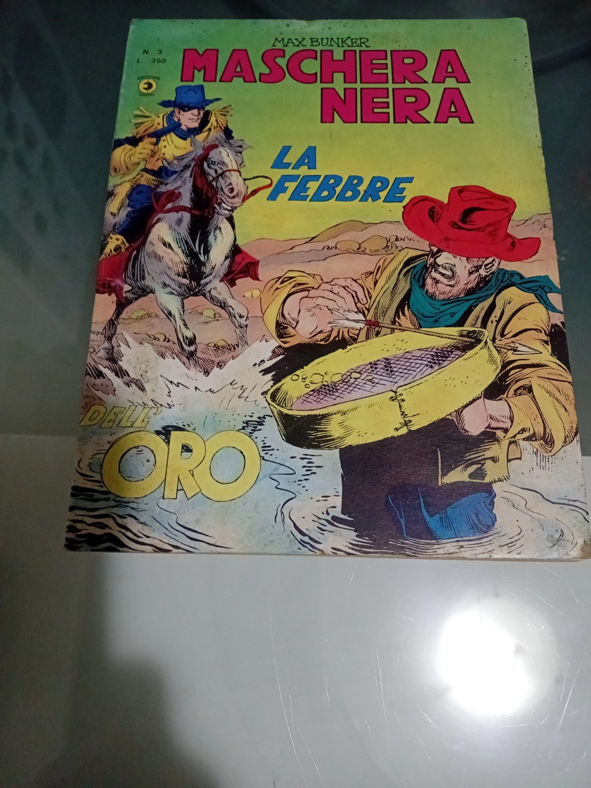 Max Bunker Maschera Nera N.3 La febbre dell'oro 1977 fumetto a colori ITA