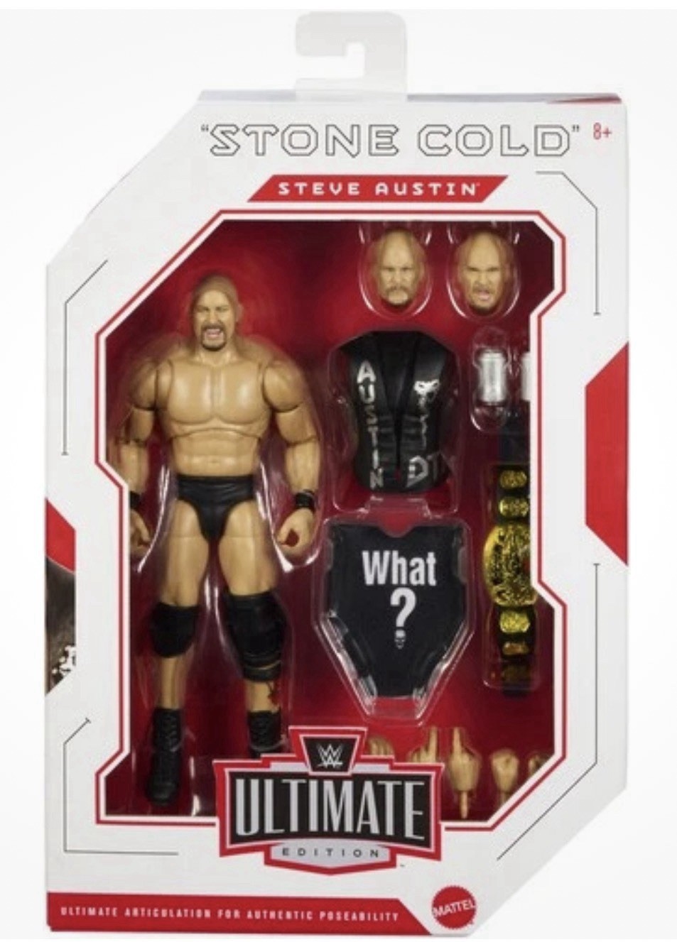 WWE Ultimate Edition Series 32 Stone Cold Steve Austin SCSA Smoking Skull Belt