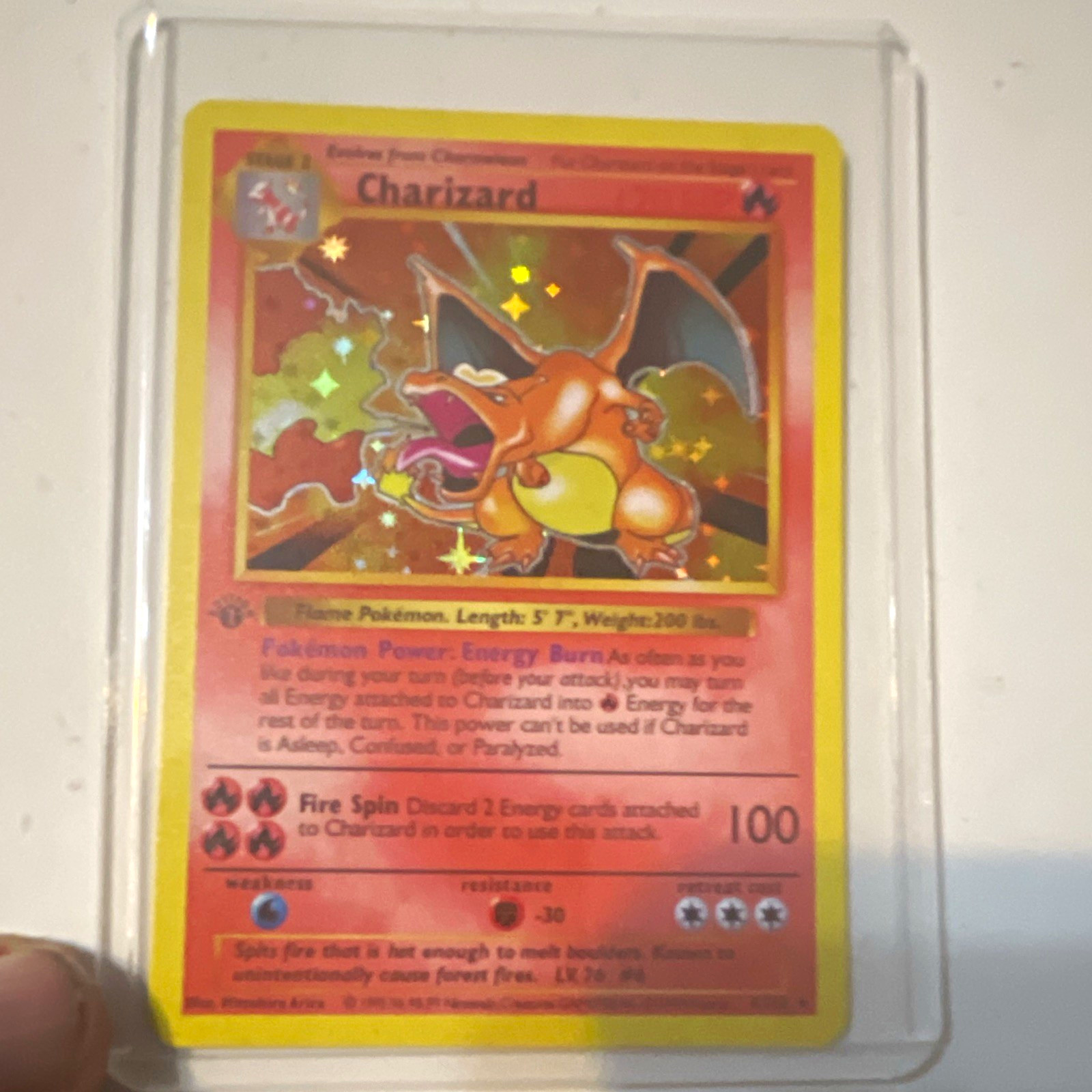 Charizard 4/102 Base Set Holo Rare English 1999 HP 120 Stage 2 Arita