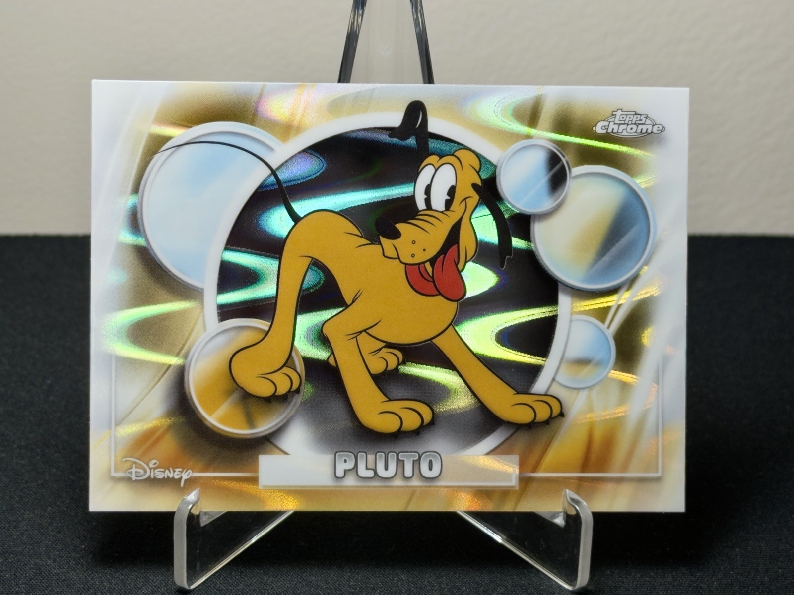 2026 Topps Chrome Disney Pluto RayWave Refractor #53 Mickey Mouse Clubhouse