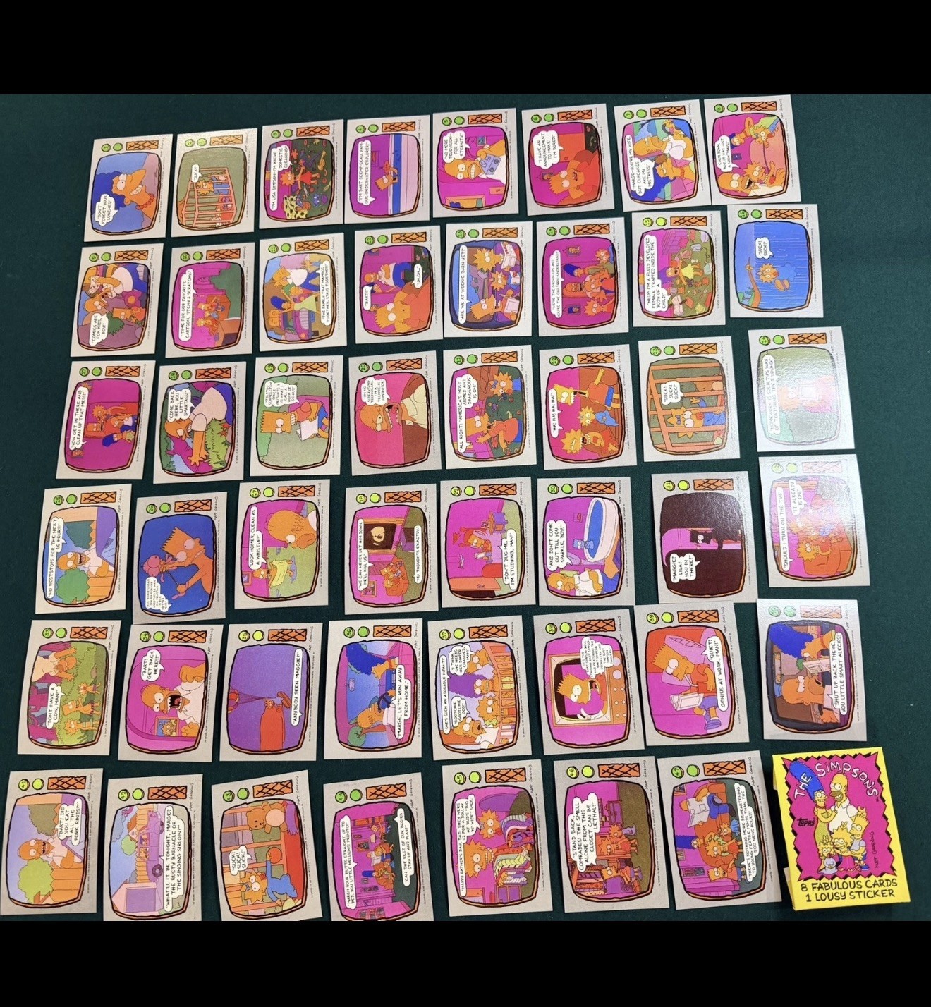 Simpsons Trading Cards - 1990 Topps - 100% COMPLETE SET 88/88 CARDS BART Rookie