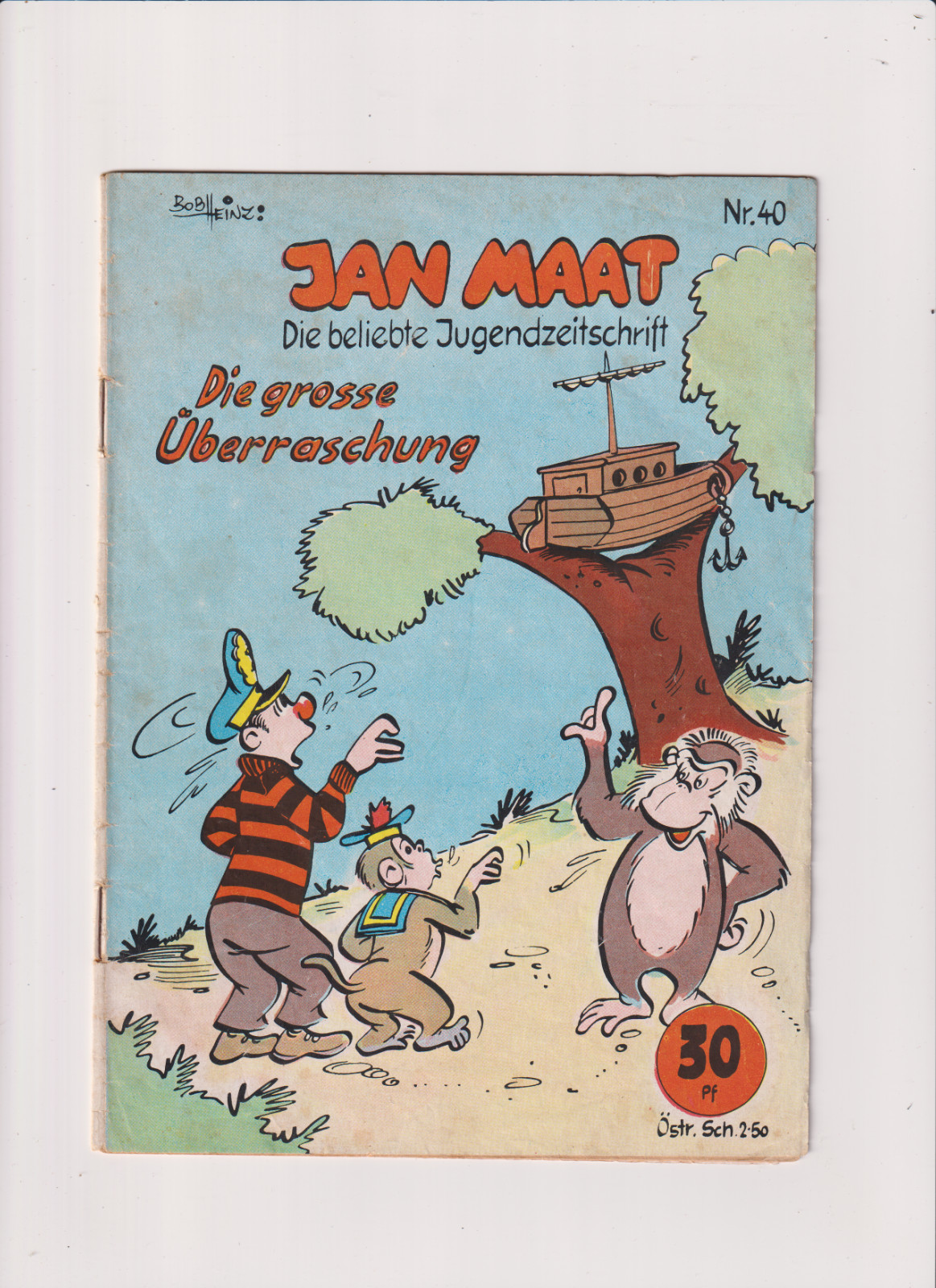 Jan Maat nastro grande 30 Pfg. 40 Bob Heinz originale Lehning
