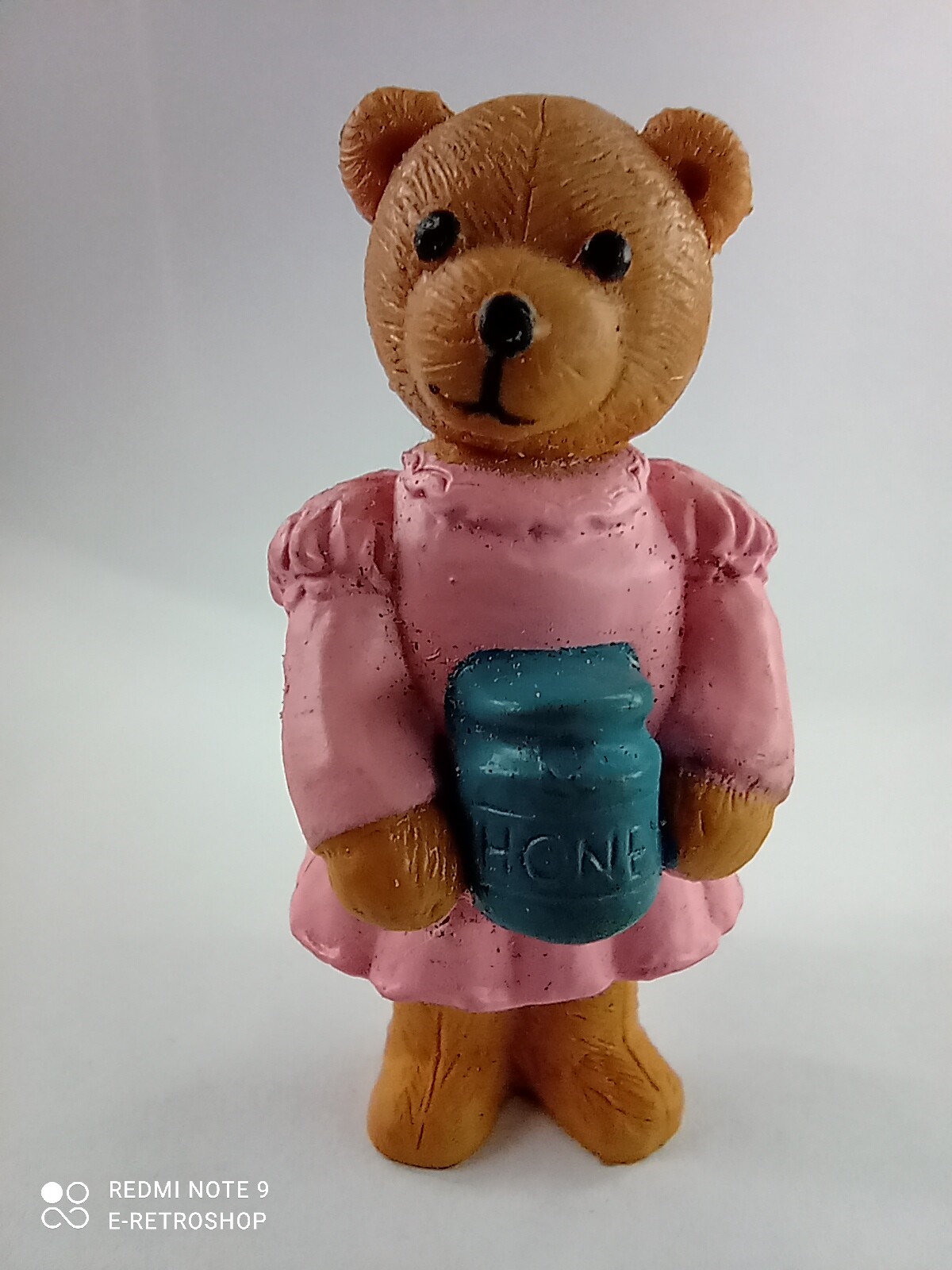 Personaggio Vintage Famiglia Orso Kellogg's Meg Toys 1995 Pooh Vestito Rosa 5cm