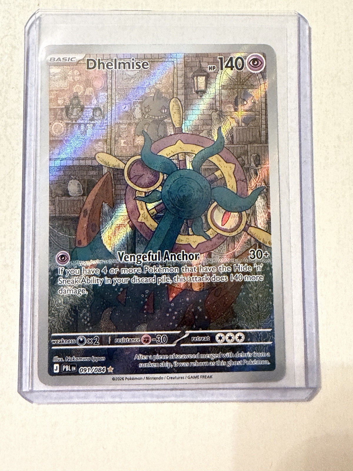 Pokemon Pitch Dhelmise Inglese Nero 091/084