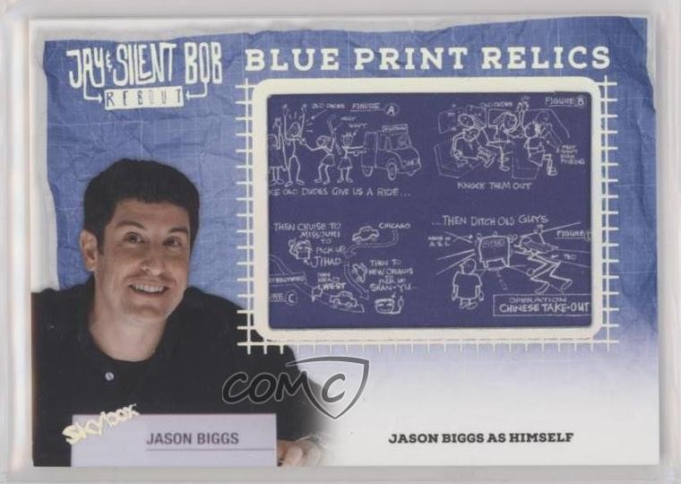 Skybox Jay & Silent Bob 2023 reboot stampa blu reliquie Jason Biggs #BPR-10 19yv