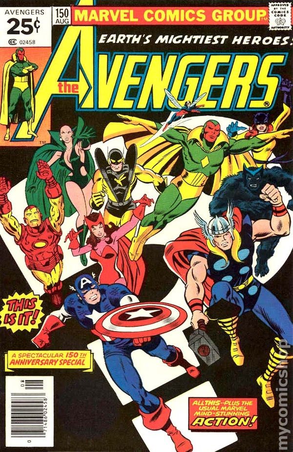 Avengers #150 VG 1976 immagine stock basso grado