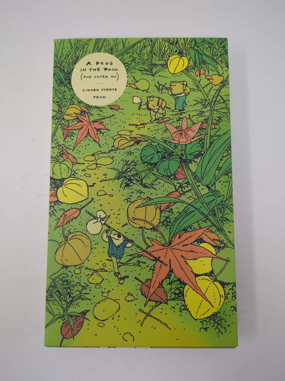 Una rana in autunno (e più tardi) copertina rigida slipcover Sterte 2023 Peow! Studio