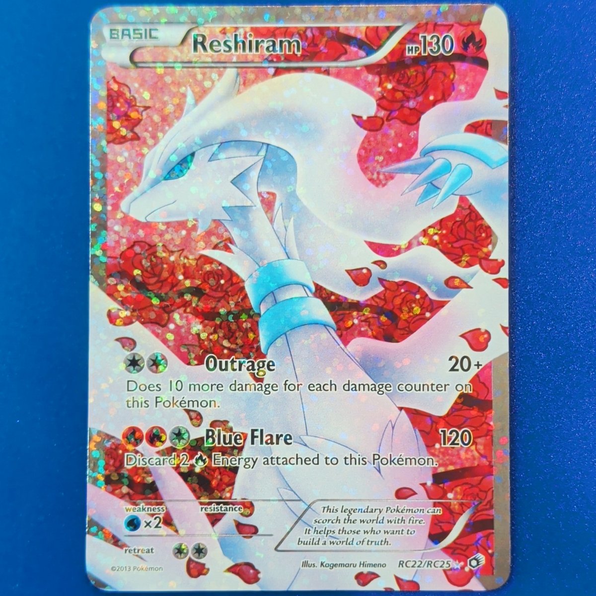 Pokemon TCG Reshiram RC22/RC25 Tesori Leggendari Full Art Holo UR EN 2013