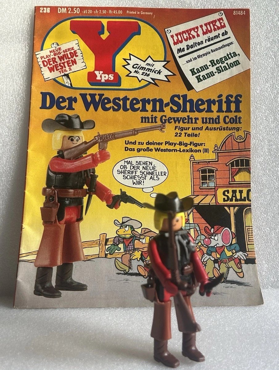 YPS n. 236 con Play Big Gimmick: Western Sheriff con fucile e Colt (c) 1980