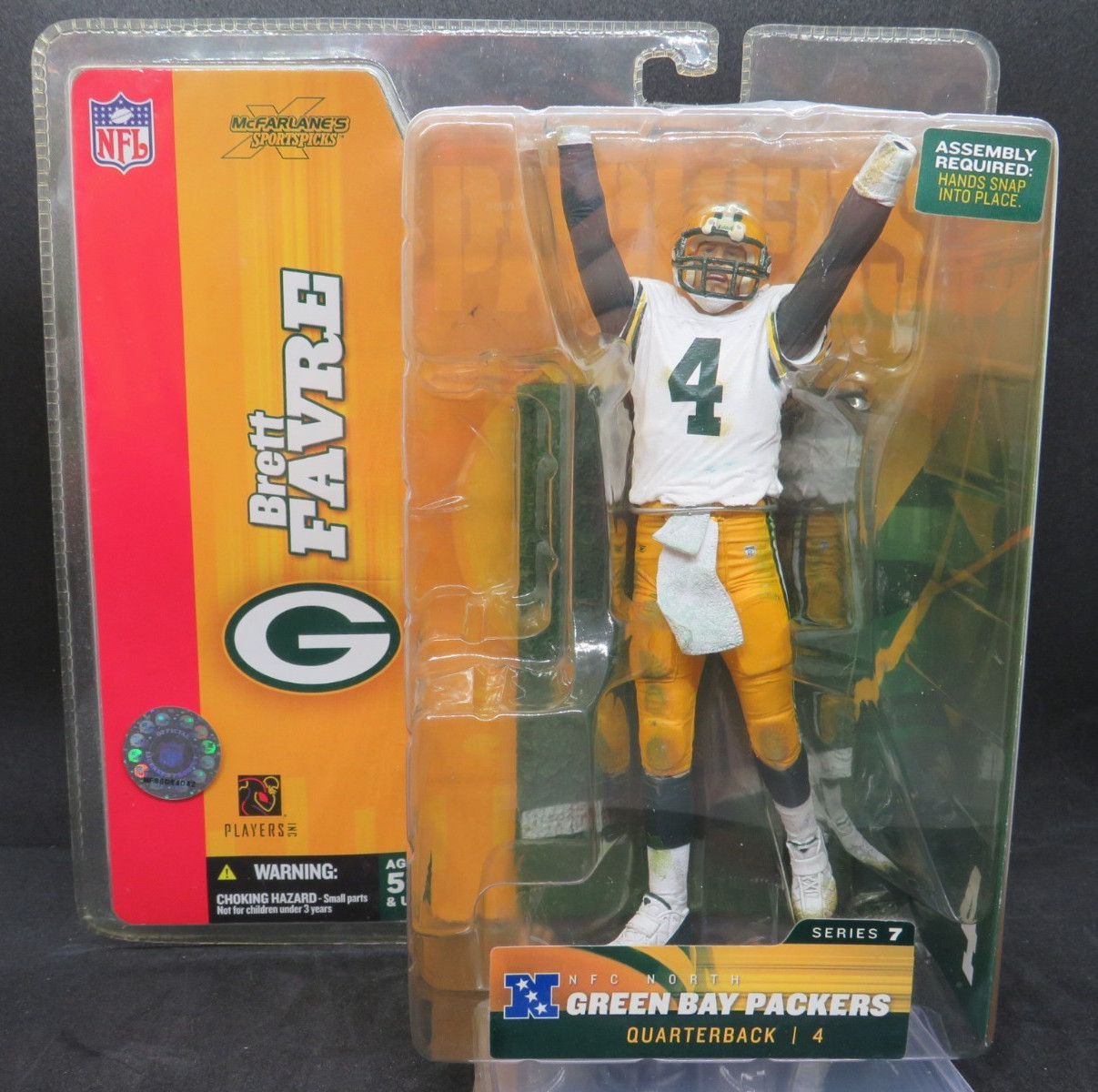 2003 McFarlane NFL SportsPicks Series 7 Brett Favre #4 Green Bay Packers nuovo con scatola