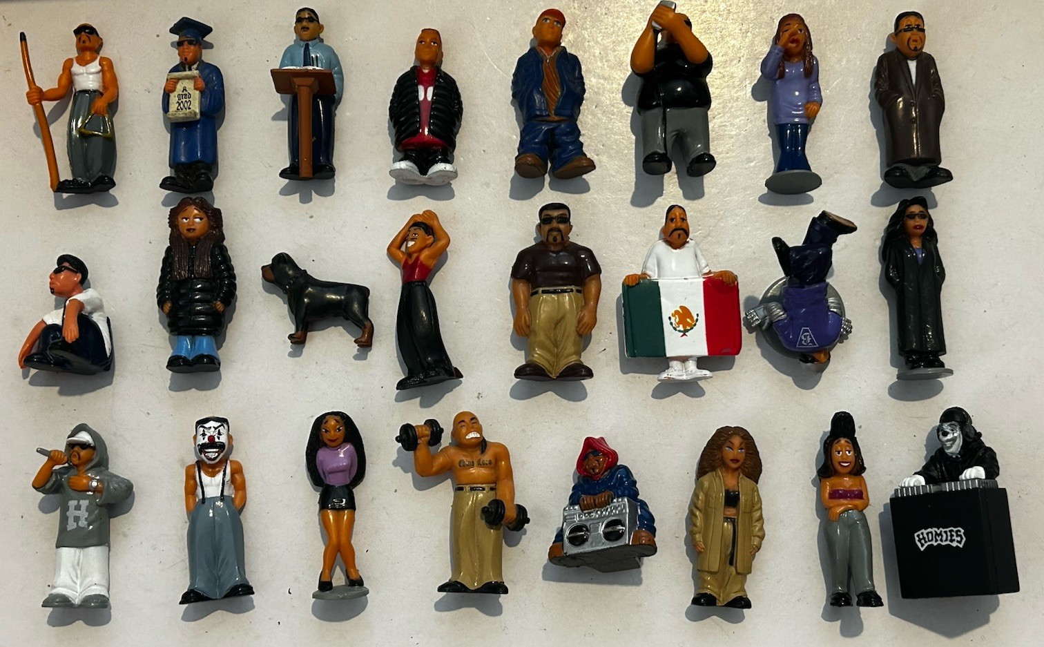 Homies series 5 complete set of 24 figures RARE Little Homies Lil Diorama 1:32