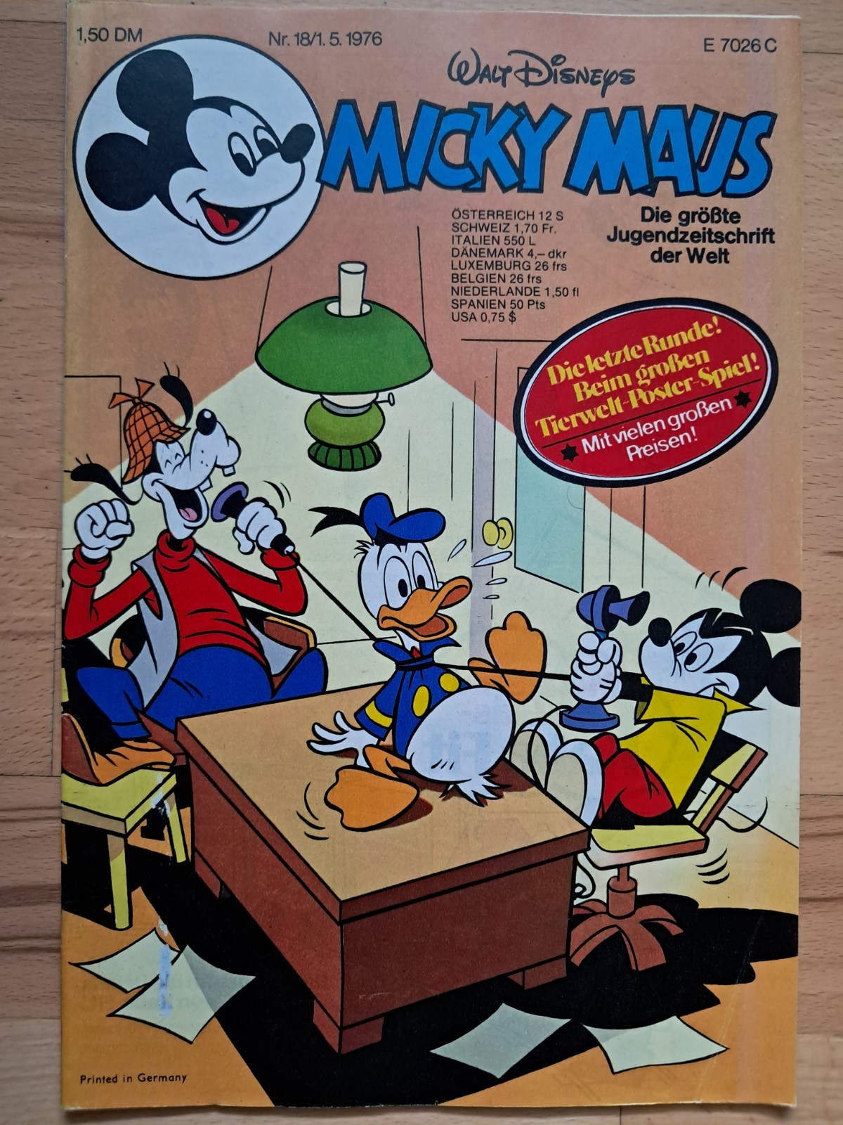 Walt Disney Topolino n.18 del 1.5.1976 con poster, SUGUS, Schnippecke - Z1-2