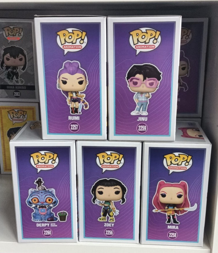 LOTTO 5 FUNKO POP ANIMATION K POP DEMON HUNTER RUMI MIRA ZOEY DERPY WITH SUSSIE