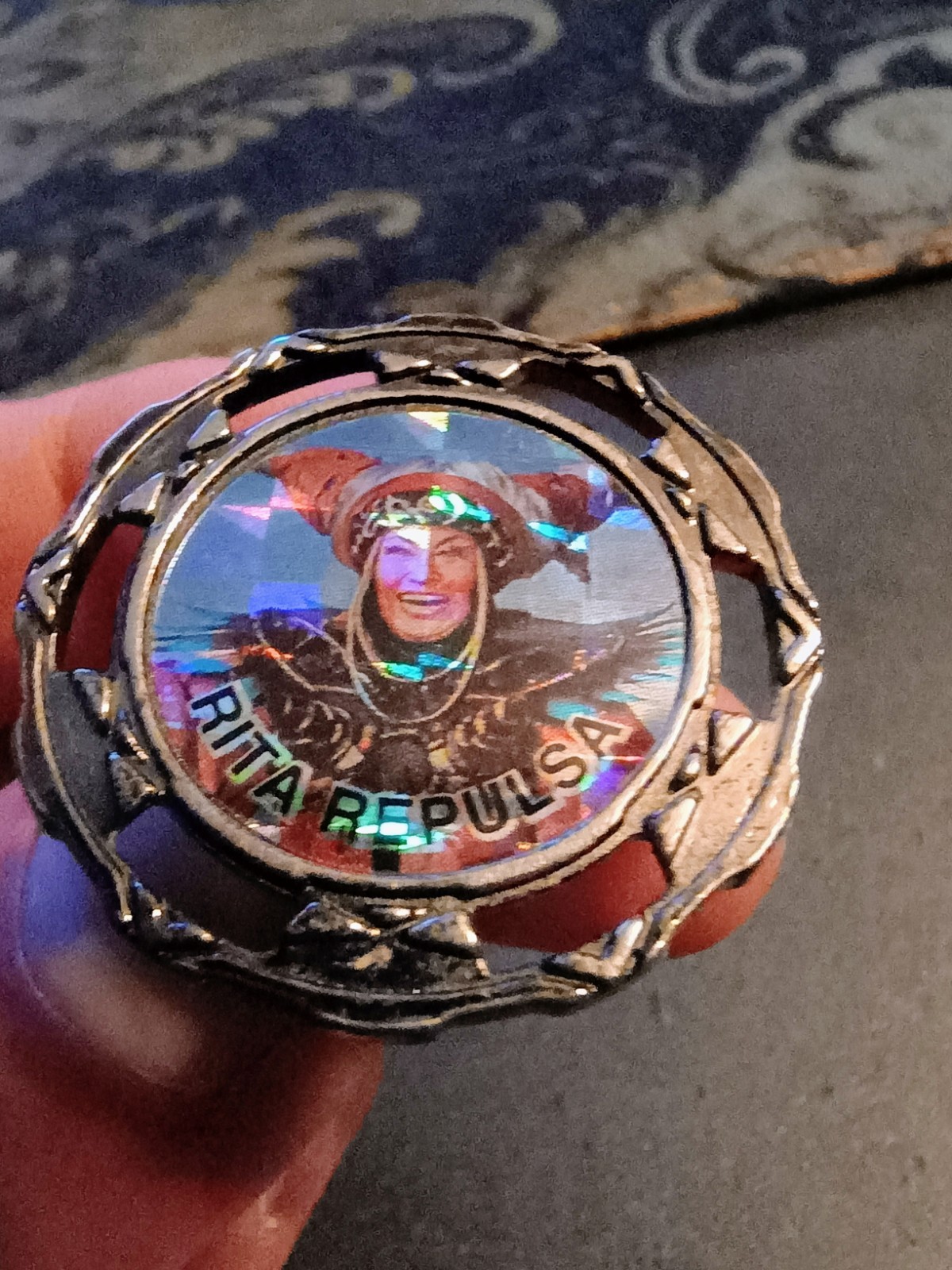MMPR Power Rangers RITA REPULSA pezzo di ricambio trottola ologramma 1993 giocattolo