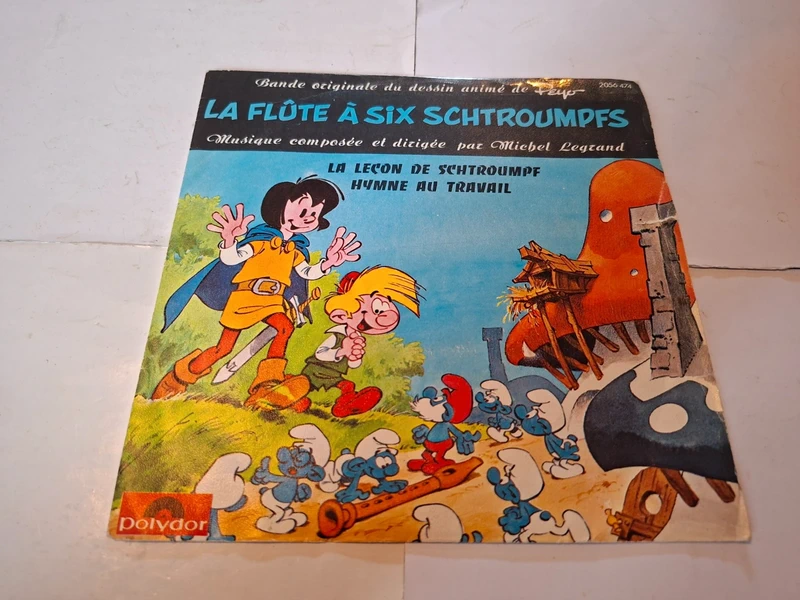 Vinyle 45T La flute à 6 Schtroumpfs