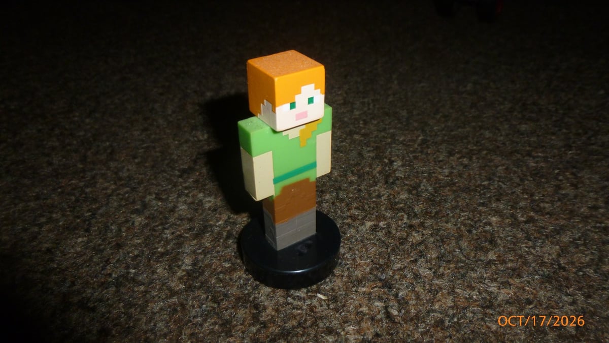 Minecraft Stampers Minifigures 2,75" Alex Figure Timbro Autoinchiostrante!!!