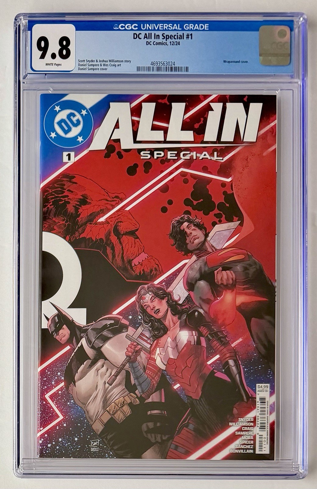 DC ALL-IN SPECIAL #1 • CGC 9.8 • 1° STAMPA • BATMAN ASSOLUTO • BACK COVER ANTERIORE