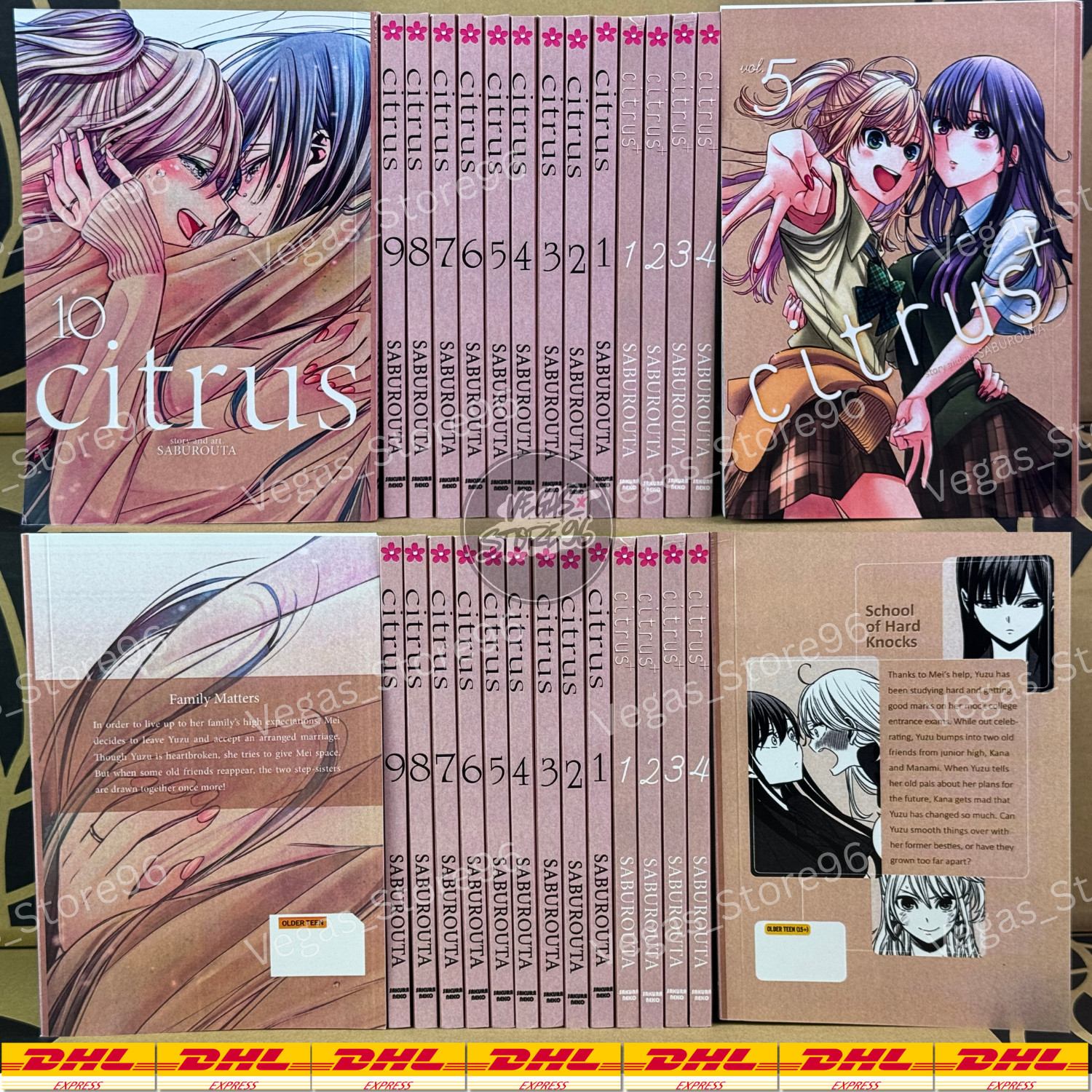 Citrus Manga Vol 1-10 (Fine) + Citrus + 1-5 Fumetti Inglese Nuovo Set Sciolto