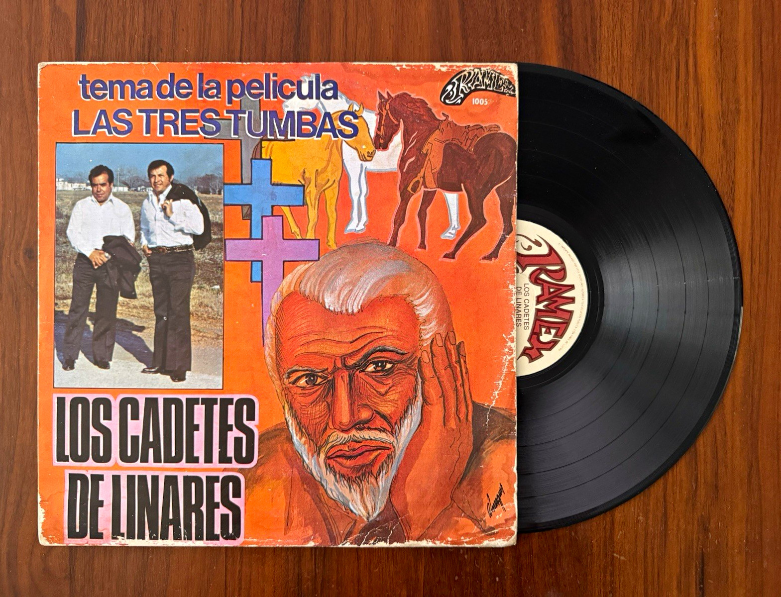 Los Cadetes de Linares - Las Tres Tumbas [LP VINYL] Ramex Mexico 1984 VG+