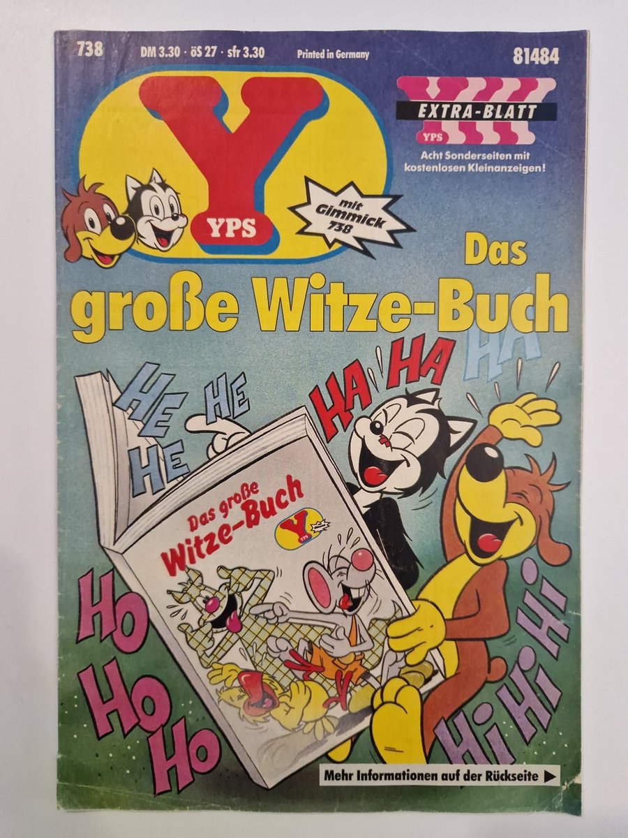 Quaderno YPS n.738 senza espediente, con Lucky Luke, Pif ed Ercole, Yinni + Yan