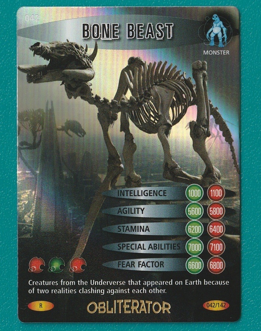 Dr Doctor Who Battles in Time Obliterator Set Rare Card 042 BONE BEAST - Ltd Ed.