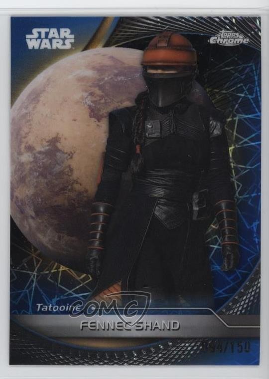 2025 Chrome Star Wars Hyperspace Tatooine Blue Lazer rifrattore Fennec Shand 07uj