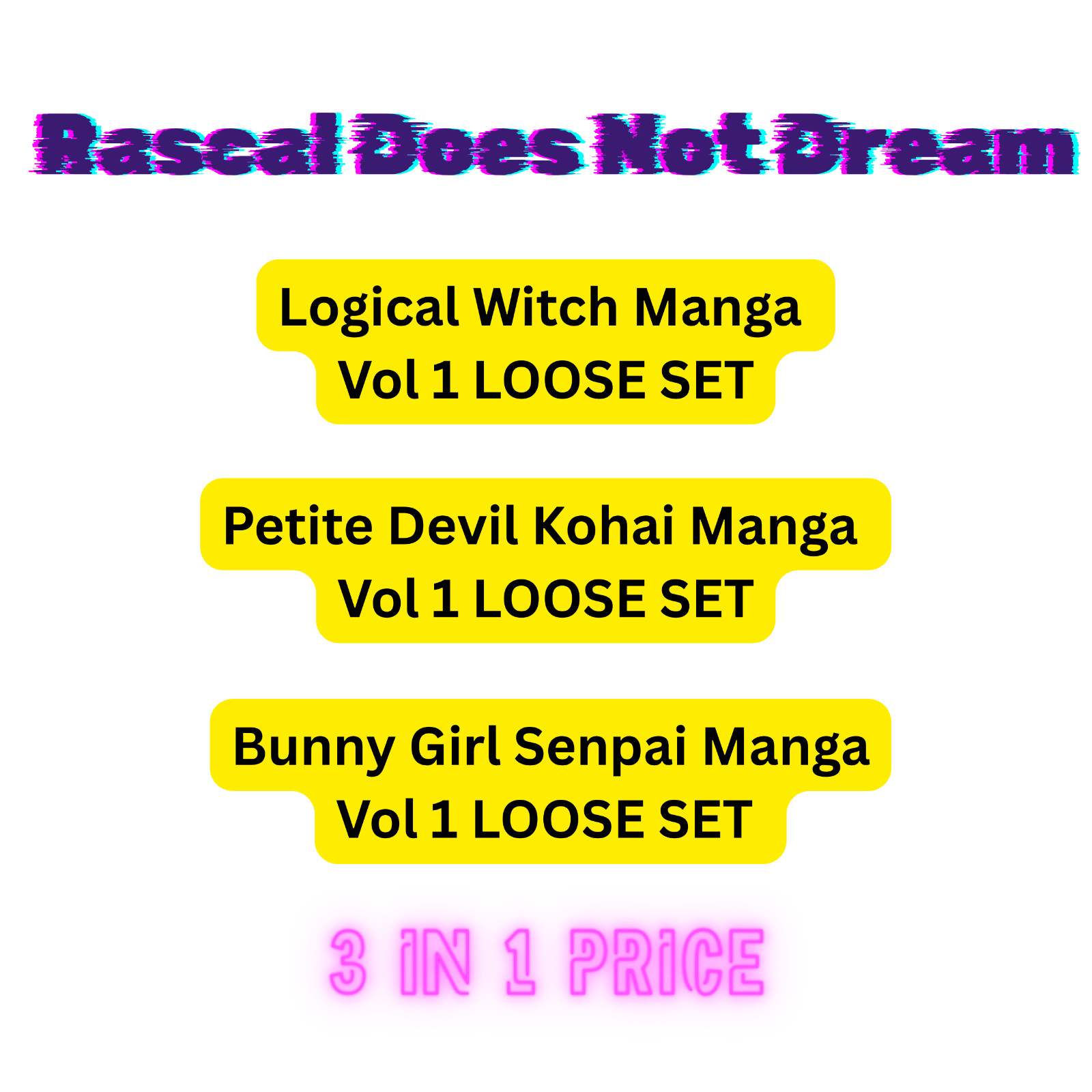 Il mascalzone non sogna strega logica + Petite Devil Kohai + coniglietto ragazza Senpai V1LS