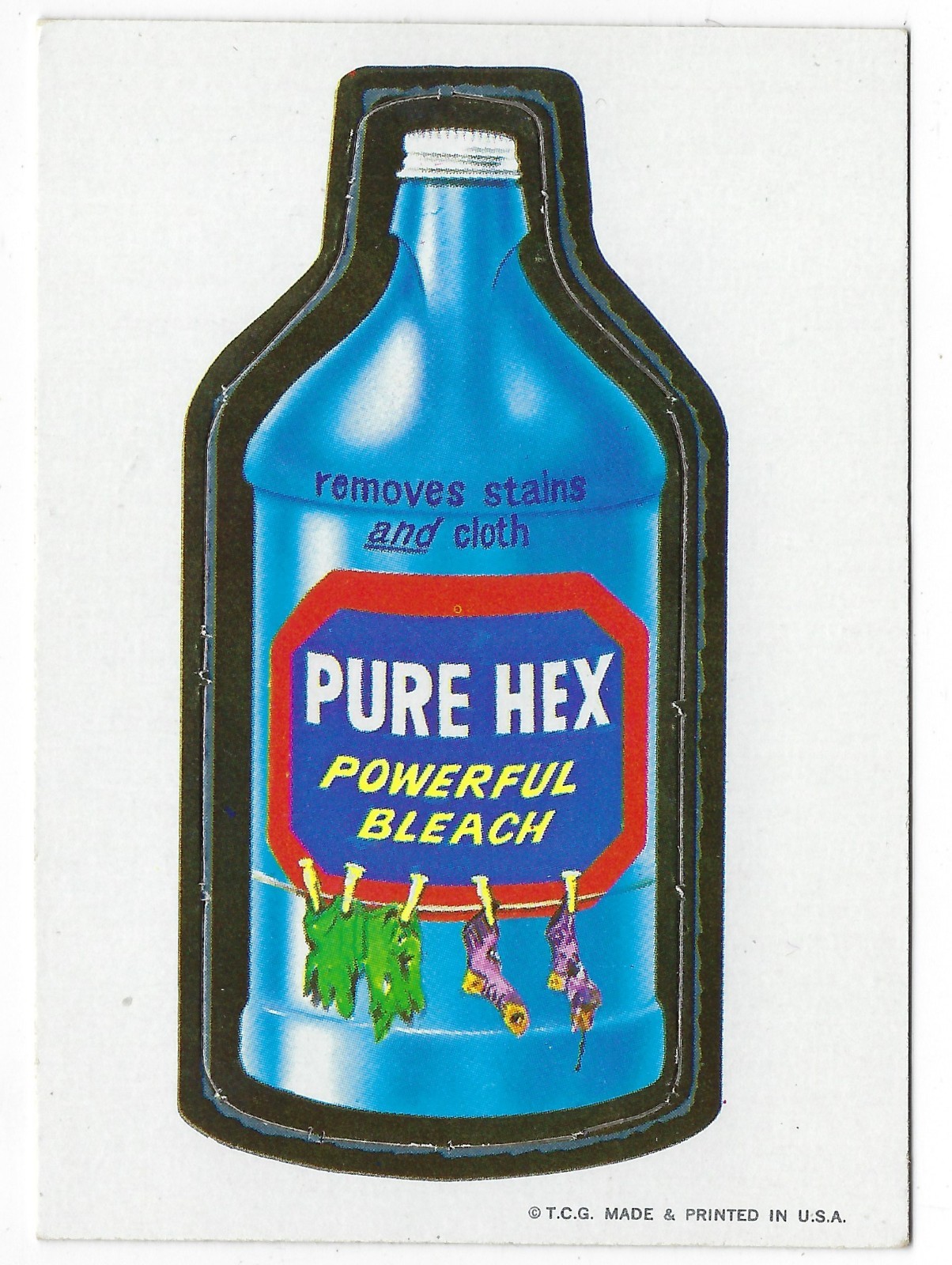 1967 Topps Wacky Packages DIE-CUT Series #16 of 44 PURE HEX POWERFUL BLEACH nm