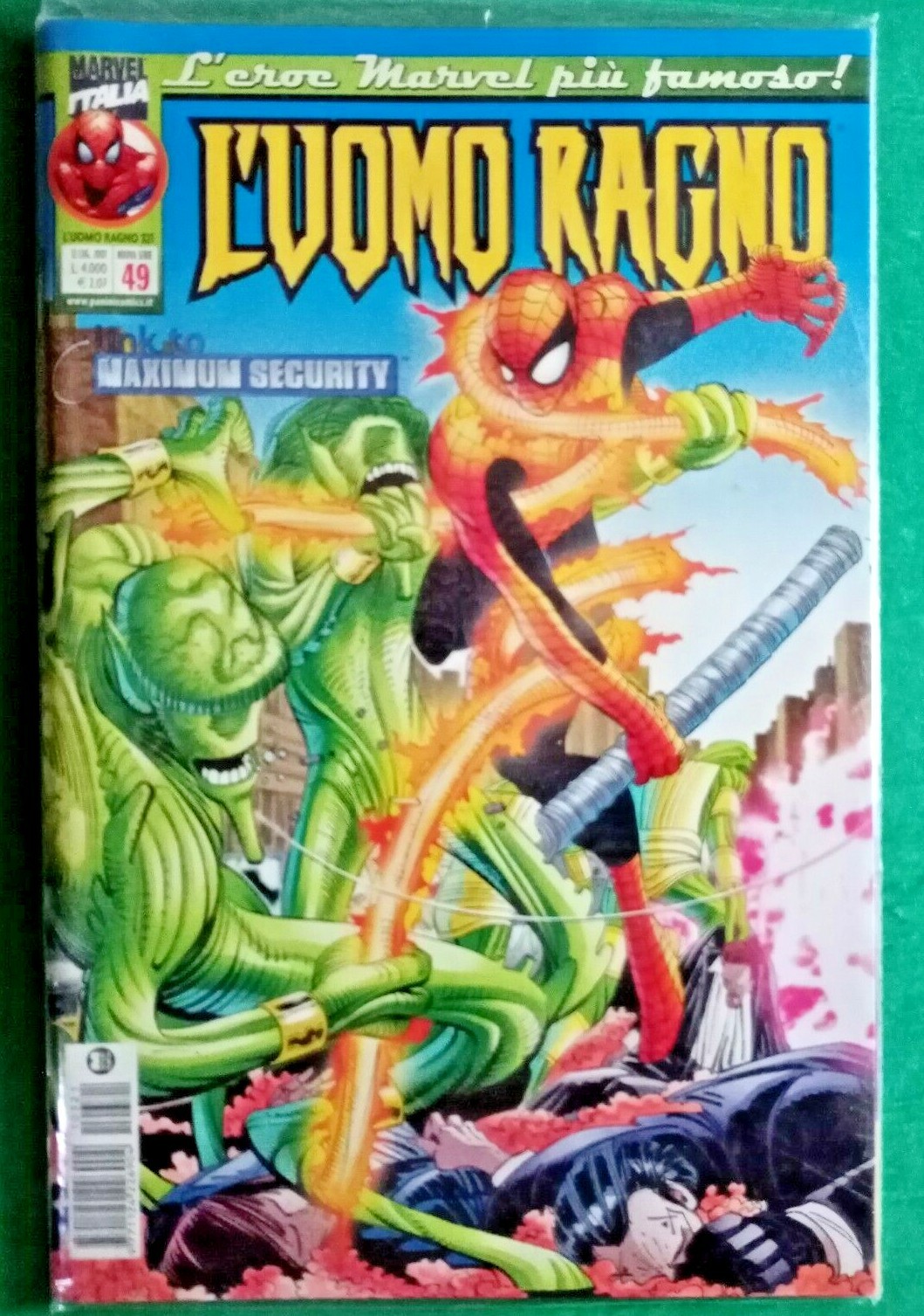 L'UOMO RAGNO ,FUMETTO MARVEL ITALIA-N.321 DEL 2001-RIF.N.6828-NEW/PERFECT