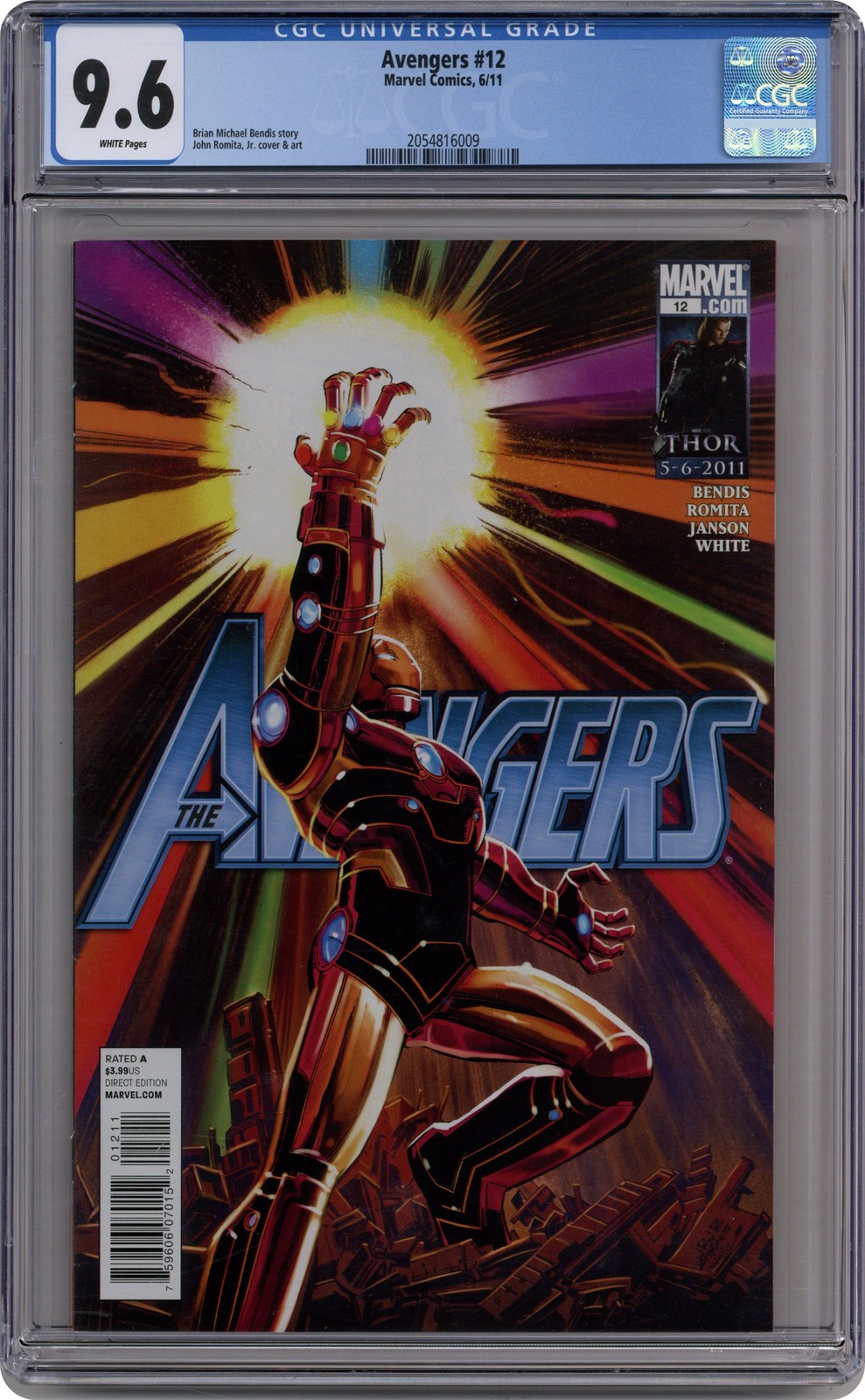 Avengers #12 CGC 9.6 2011 2054816009 1st Iron Man with Infinity Gauntlet