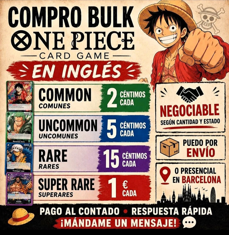 Bulk one piece tcg English