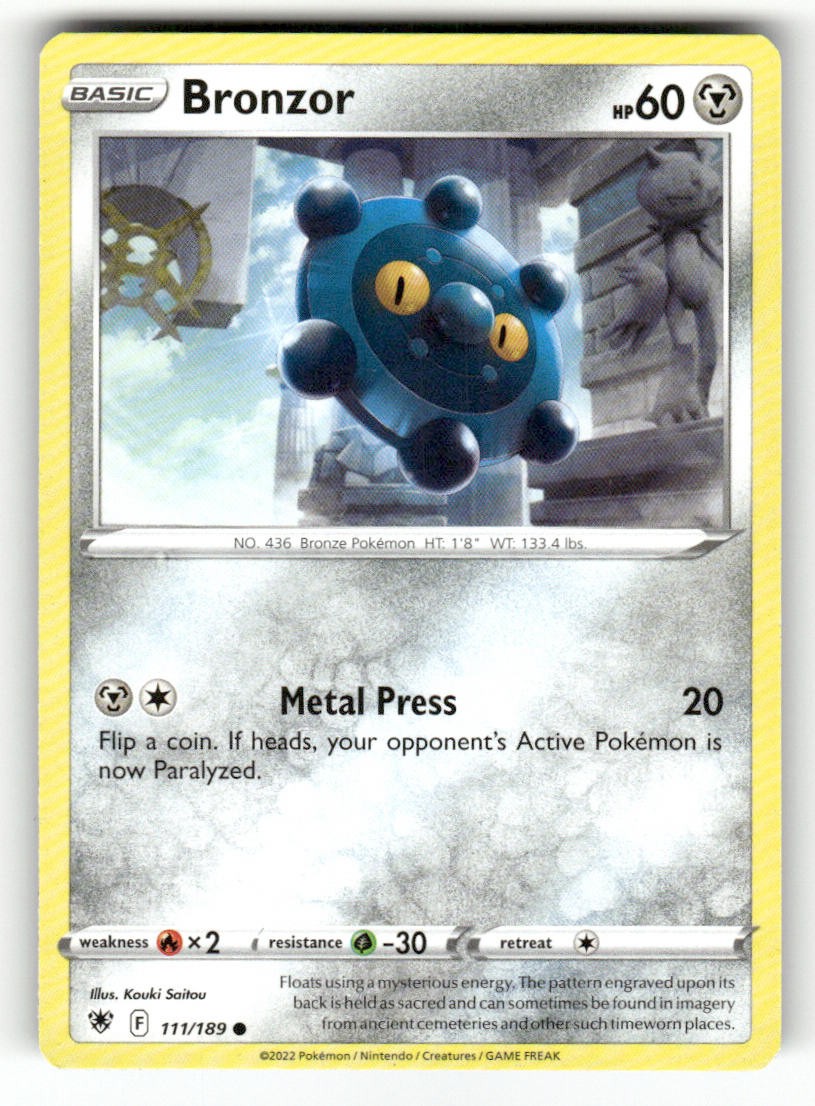 Bronzor 111/189 Pokemon Radianza Astrale Comune Giocato Leggermente