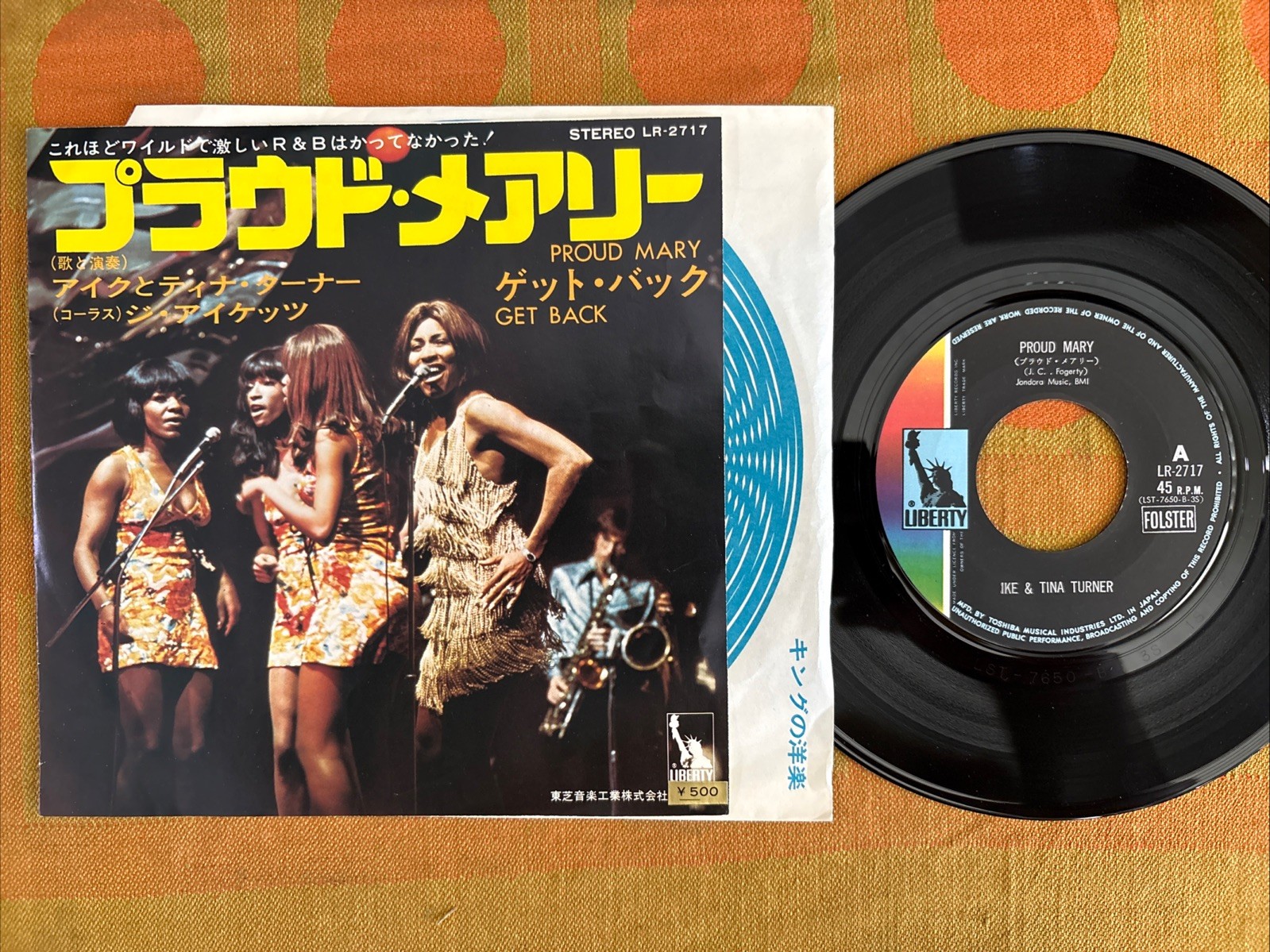 Ike And Tina Turner Proud Mary / Get Back NM Japan Original 45 7” Picture Sleeve