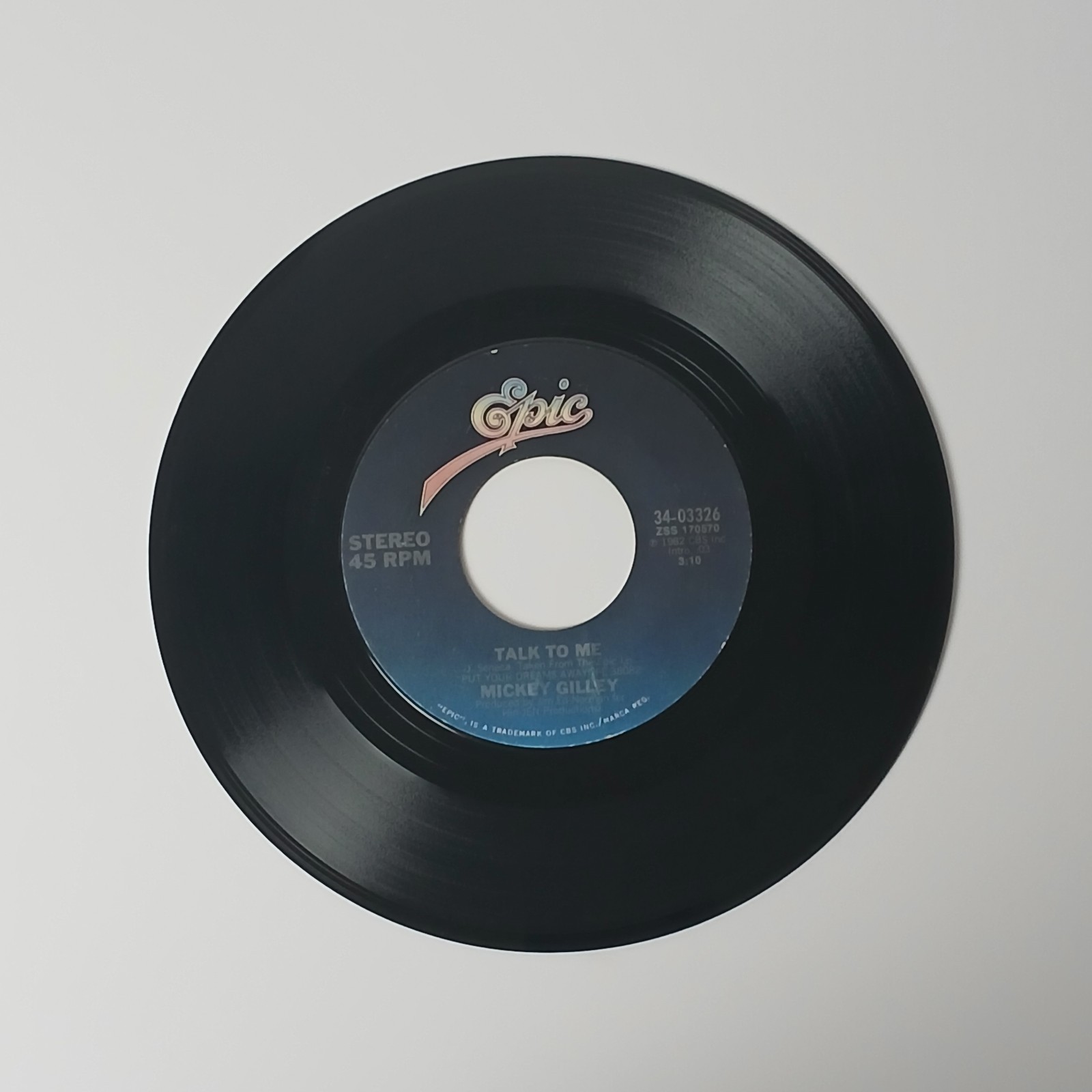 Mickey Gilley – Talk To Me / Honky Tonkin' I Guess I Done Me Some 45 rpm record