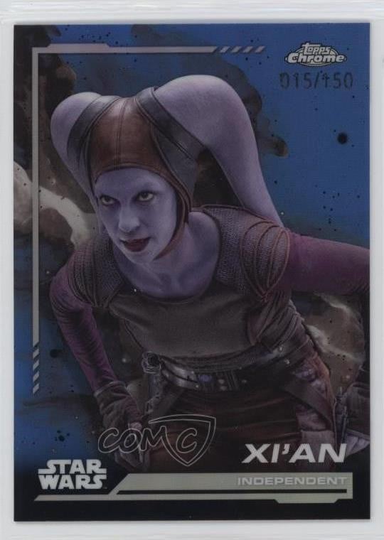 2024 Topps Chrome Star Wars Skywalker rifrattore blu 15/150 Xi'an #59 07uj