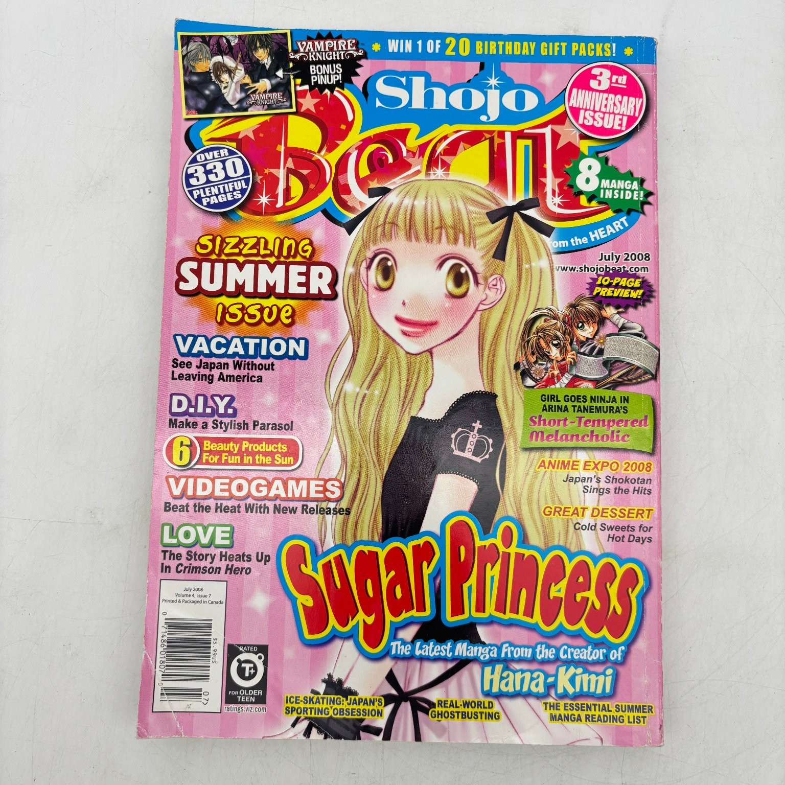 Shojo Beat Magazine Luglio 2008 Volume 4 Numero 7 Sugar Princess Vampire Knight