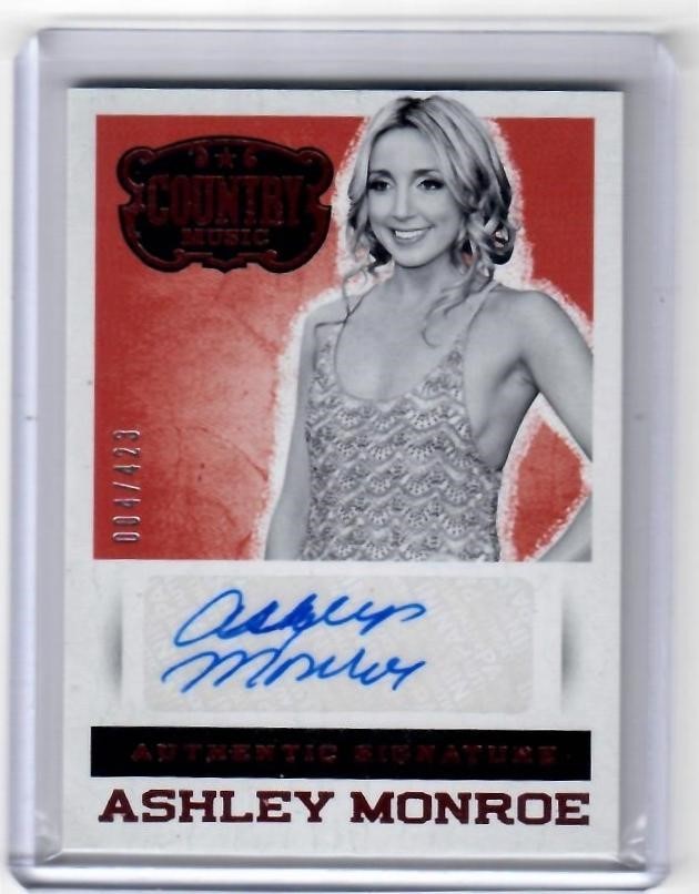 2014 Panini Country Music Ashley Monroe Auto Card /423 cantautore cantautore