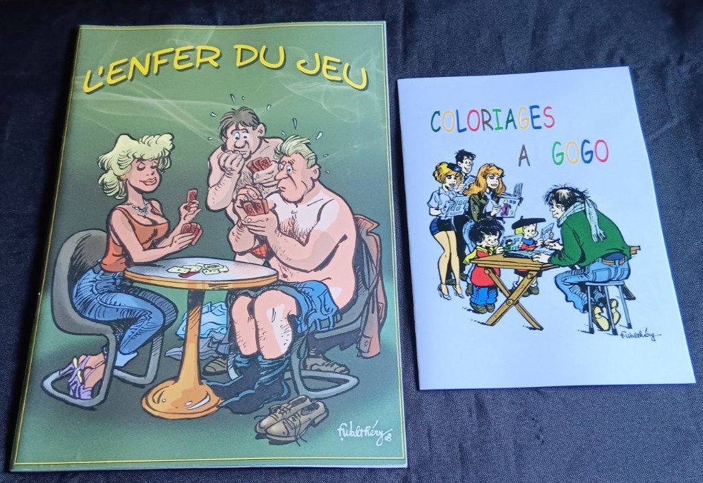 Walthéry - L'enfer du jeu. Tirage 450 ex. Numéroté et signé+ Coloriages a GoGo